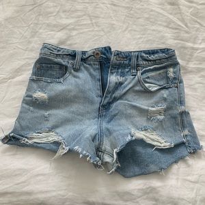 Pistola Ripped Jean Shorts